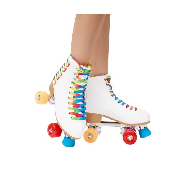Rainbow Pride Quad Roller Skates in size 8 - Picture 3 of 10